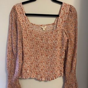 Sim and Sam Size medium Smocked long sleeve shirt